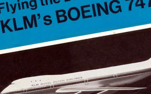 KLM 747 Brochure